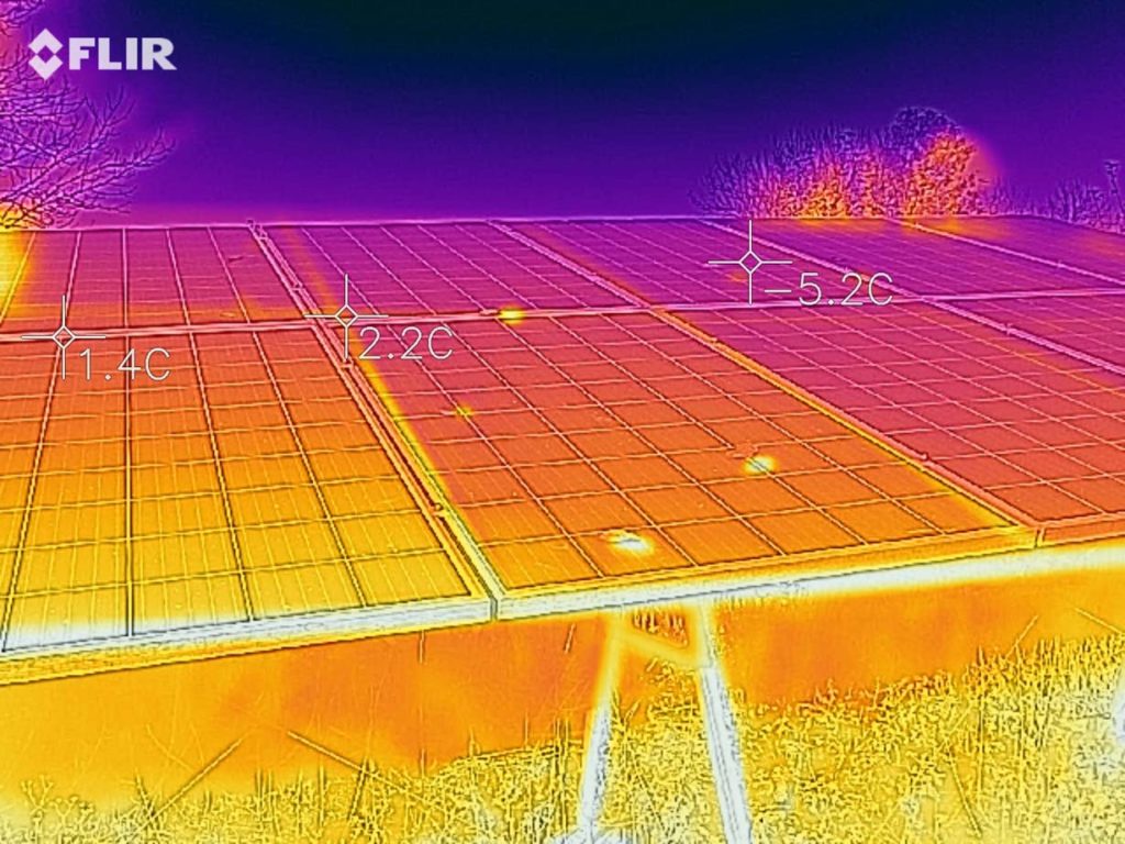 Тепловизионное обследование солнечных панелей